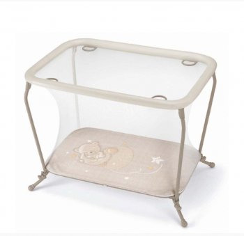 Детский манеж Cam Lusso 260B бежевый c мишкой и луной