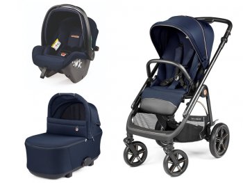 Коляска 3 в 1 Peg Perego Veloce TC Flex SLK Blue Shine New