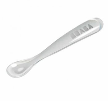 Эргономическая ложка Beaba 4+мес. Grey/при покупке с продукцией