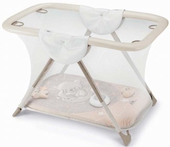 Детский манеж Cam Brevettato 260B бежевый c мишкой и луной