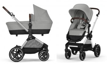 Коляска 2 в 1 Cybex Eos Lux на шасси Silver
