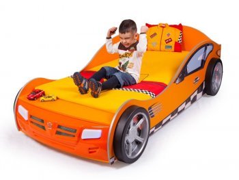 Детская кровать-машина ABC King Formula Formula (160*90) Оранжевый