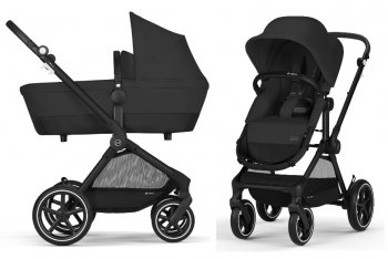 Коляска 2 в 1 Cybex Eos Lux на шасси Black