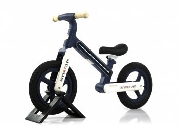 Детский беговел Rivertoys HB-002 Сине-белый
