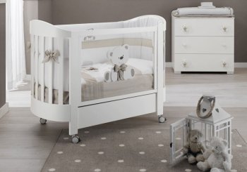 Кроватка Erbesi Tato Ovale Белый/песочный