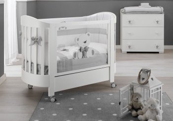 Кроватка Erbesi Tato Ovale Белый/серый