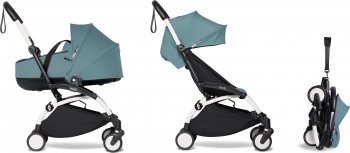 Коляска 2 в 1 BabyZen Yo-Yo² (на белой раме) Aqua