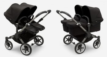 Детская коляска 2 в 1 для двойни и погодок Bugaboo Donkey 5 Twin шасси Graphite