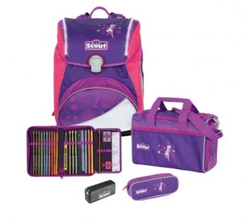 Школьный рюкзак Scout Alpha Exklusiv Safety Light Лесная фея