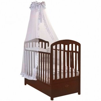 Кровать детская Feretti "FMS ELEGANCE" (продольный маятник) NOCE/ WALNUT