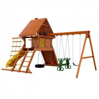 Детская игровая площадка New Sunrise SUNRISESTAR с деревянной крышей 3