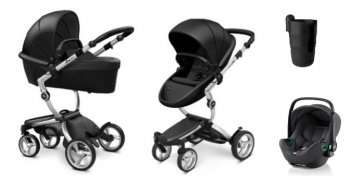 Коляска 3 в 1 Mima Xari 4G Black (Starter Pack и шасси на выбор) шасси Aluminium 4G/ Roemer Baby-Safe 3 i-Size