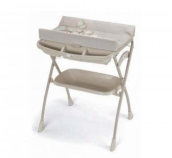 Пеленальный стол Cam Volare 261 бежевый с мишкой (ванночка бежевая)