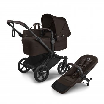 Детская коляска 2 в 1 Bugaboo Donkey 6 Mono на шасси Black Black/Cocoa Brown/Cocoa Brown