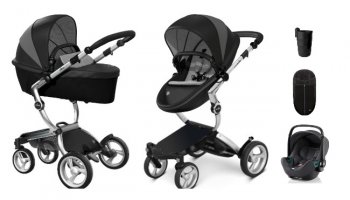 Коляска 3 в 1 Mima Xari 4G Black London Limited Edition шасси Aluminium 4G/ Roemer Baby-Safe 3 i-Size
