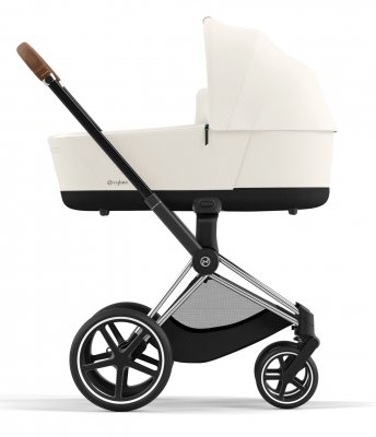 Коляска для новорожденных Cybex Priam и e-Priam IV Off White (шасси на выбор) шасси Chrome Brown
