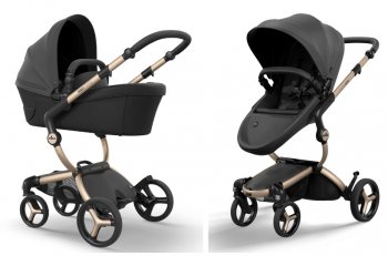 Коляска 2 в 1 Mima Xari MAX Black Black/Black/Champagne