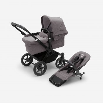 Детская коляска 2 в 1 Bugaboo Donkey 5 Mono на шасси Black Black/Grey Melange/Grey Melange