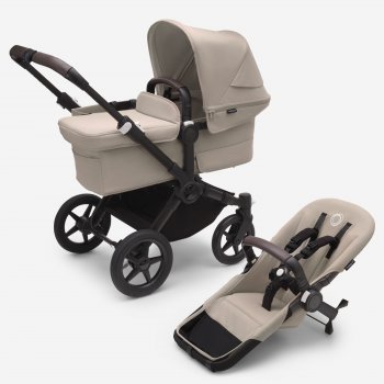 Детская коляска 2 в 1 Bugaboo Donkey 5 Mono на шасси Black Black/Desert Taupe/Desert Taupe
