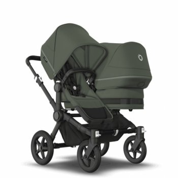 Детская коляска 2 в 1 Bugaboo Donkey 5 Duo на шасси Black Black/Forest Green/Forest Green