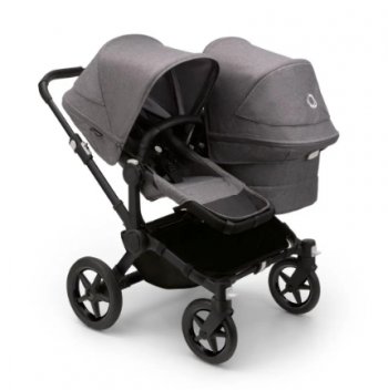 Детская коляска 2 в 1 Bugaboo Donkey 5 Duo на шасси Black Black/Grey Melange/Grey Melange