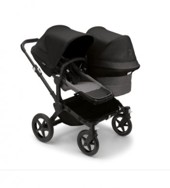 Детская коляска 2 в 1 Bugaboo Donkey 5 Duo на шасси Black Black/Grey Melange/Midnight Black