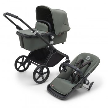 Детская коляска 2 в 1 Bugaboo Fox Cub шасси Black Black/Forest Green