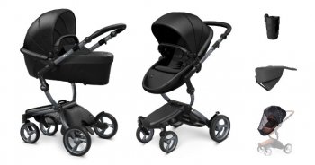 Коляска 2 в 1 Mima Xari 4G Black (Starter Pack и шасси на выбор) шасси Graphite Grey 4G