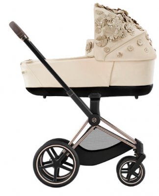 Коляска для новорожденных Cybex Priam и e-Priam IV FE Simply Flowers Nude Beige (шасси на выбор)