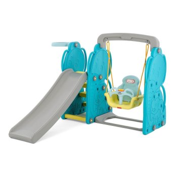 Игровой комплекс Happy Box с горкой, качелями и баскетбольным кольцом JM-751E Elephant