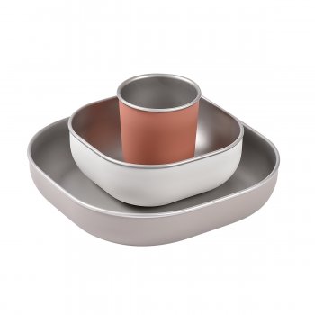 Набор посуды из нержавеющей стали Beaba Coffret Repas Inox