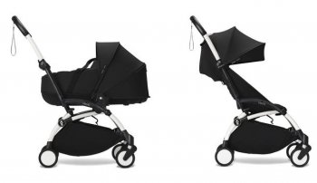Коляска 2 в 1 BabyZen YoYo3 (белое шасси) Black