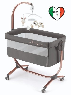 Приставная колыбель Cam Cullami 163 антрацит со звёздочками