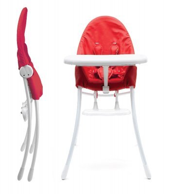 Стульчик для кормления BLOOM NANO белая рама/красный