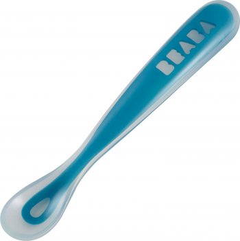Ложка эргономическая Beaba 8+мес. Blue/при покупке с продукцией