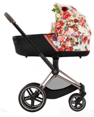 Коляска для новорожденных Cybex Priam и e-Priam IV FE Spring Blossom Light (шасси на выбор)