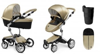 Коляска 2 в 1 Mima Xari 4G Champagne (Starter Pack и шасси на выбор) шасси Aluminium 4G