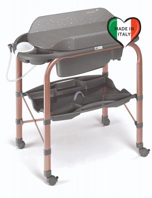 Пеленальный стол Cam Cambio 263 серый (рама розовое золото)