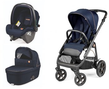 Коляска 3 в 1 Peg Perego Veloce TC Belvedere SLK Blue Shine New