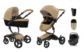 Коляска 3 в 1 Mima Xari 4G Latte (Starter Pack и шасси на выбор) шасси Black4G/ Roemer Baby-Safe 3 i-Size