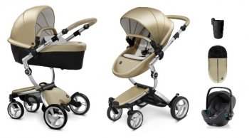 Коляска 3 в 1 Mima Xari 4G Champagne (Starter Pack и шасси на выбор)