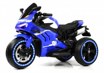 Детский электромотоцикл Rivertoys М777БХ синий