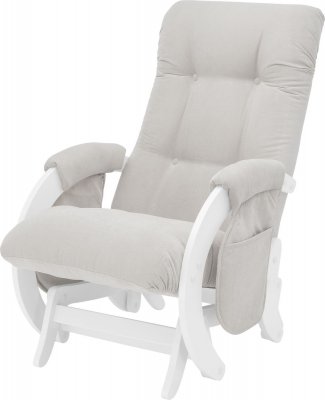Кресло для кормления и укачивания Milli Smile (Каркас Молочный дуб) Молочный дуб, ткань Velutto 51