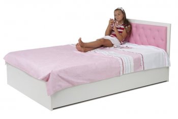 Детская кровать ABC King Фея Swarovski, с кож. изголовьем и под. механизмом