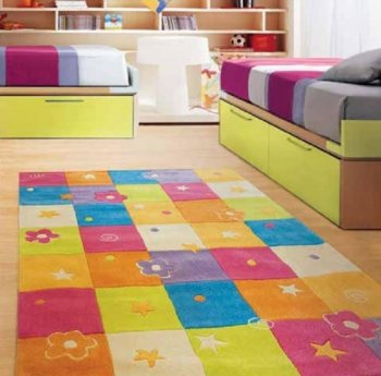 Детский ковёр в комнату Pansky Цветные квадраты-1 (140*200)