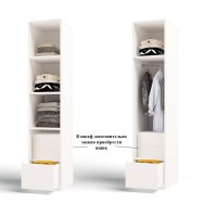 Одностворчатый шкаф ABC King Фея с зеркалом без/со стразами Swarovski (Новая серия) 10