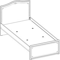 Кровать Cilek Selena Grey (100x200cm) 20.75.1303.00 3