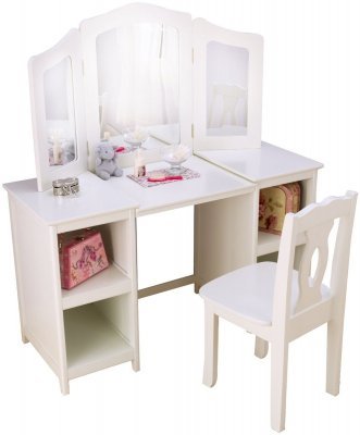Деревянный туалетный столик (трельяж) для девочек KidKraft &quot;Делюкс&quot; (Deluxe Vanity &amp; Chair) 13018_KE