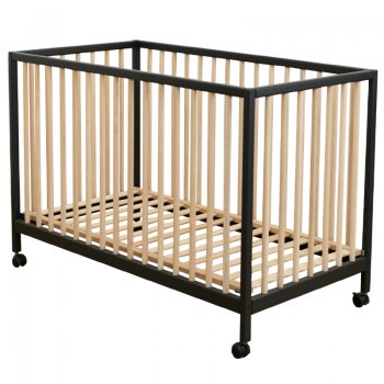 Кровать Micuna Mountain 120*60 Anthracite/natural wax