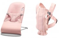 Детский шезлонг BabyBjorn Bliss 3D Jersey и рюкзак-кенгуру BabyBjorn Mini 3D Jersey 1